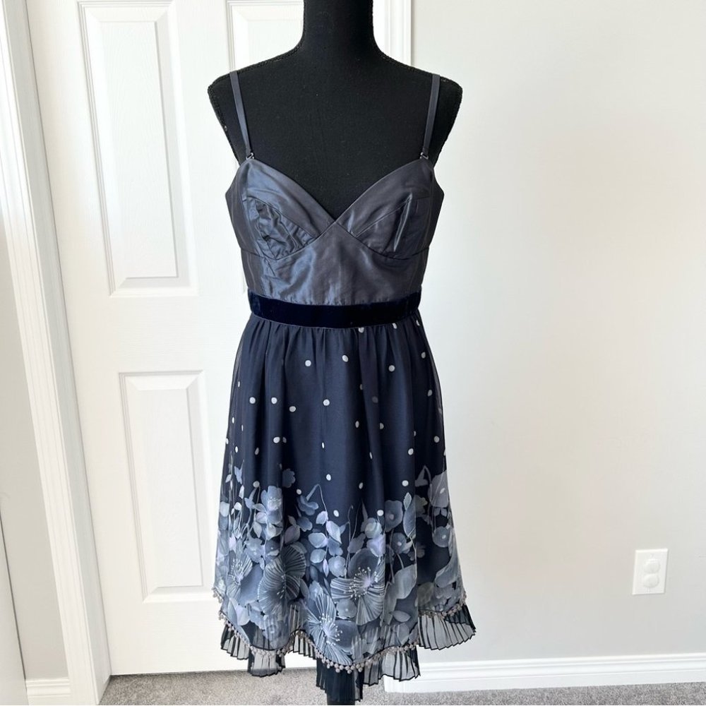 COPY - Rebecca Taylor Pure Silk Midnight Blue Cocktail  Short Dress